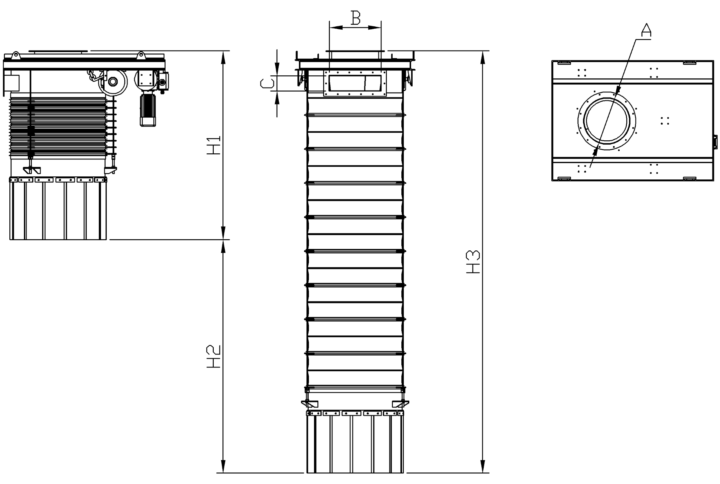 loading spouts,load-out spouts,telescopic chute,retractable chute